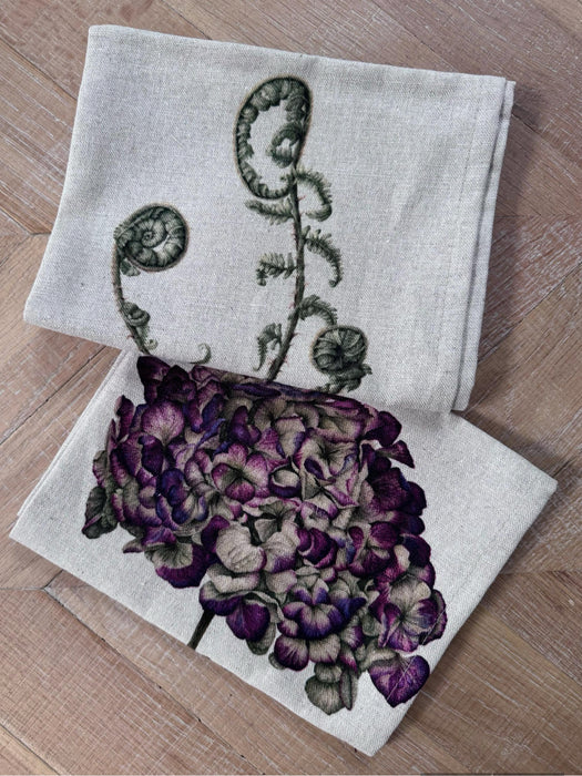 Linen Unfurling Fern T-Towel