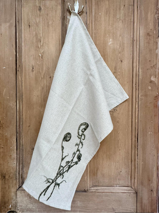 Linen Unfurling Fern T-Towel