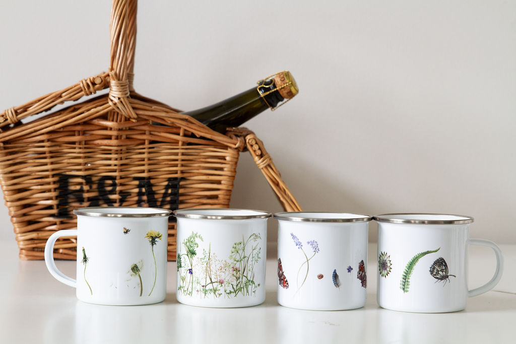 Botanical Enamel Mugs