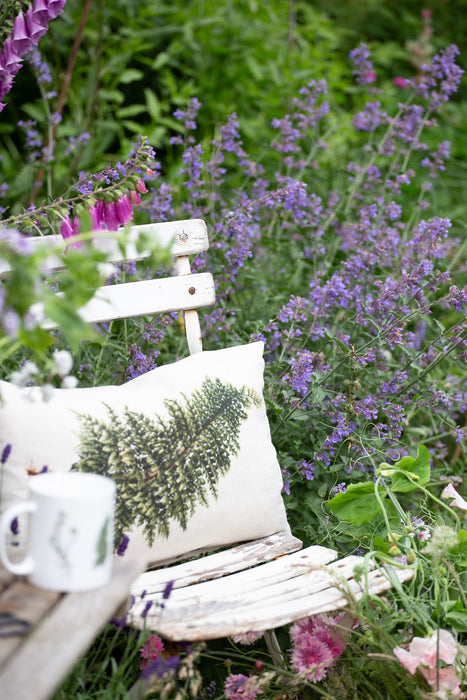 Linen Fern Oblong Cushion