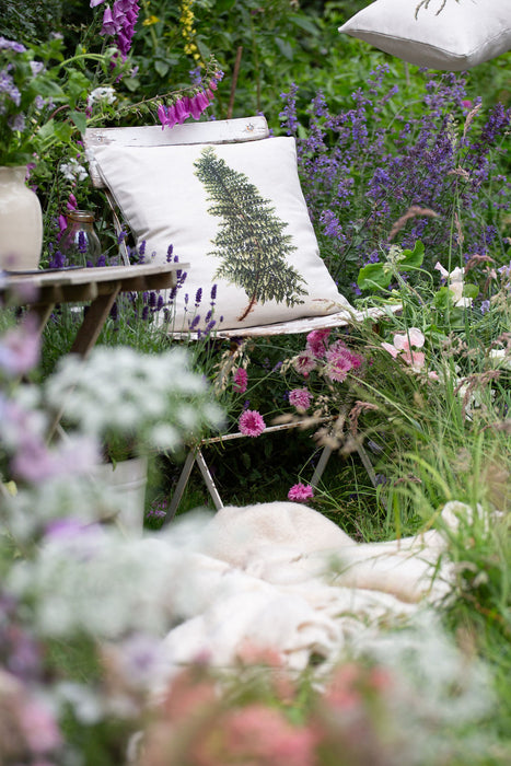 Linen Square Fern Cushion