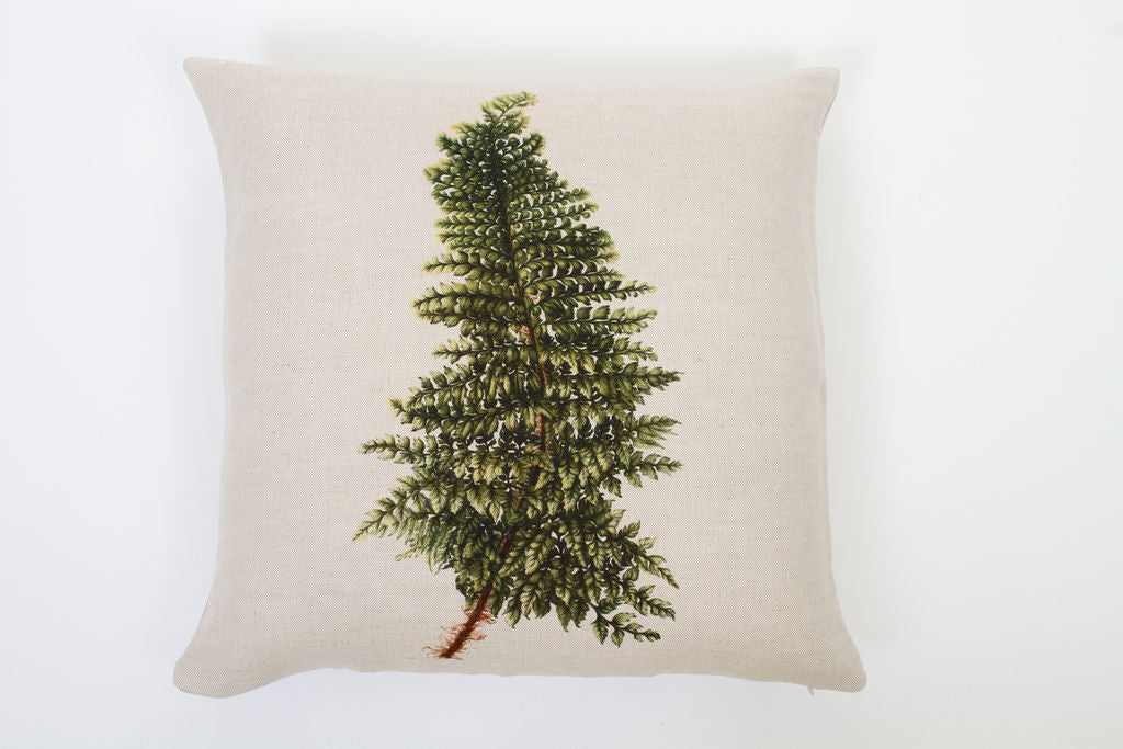 Linen Square Fern Cushion