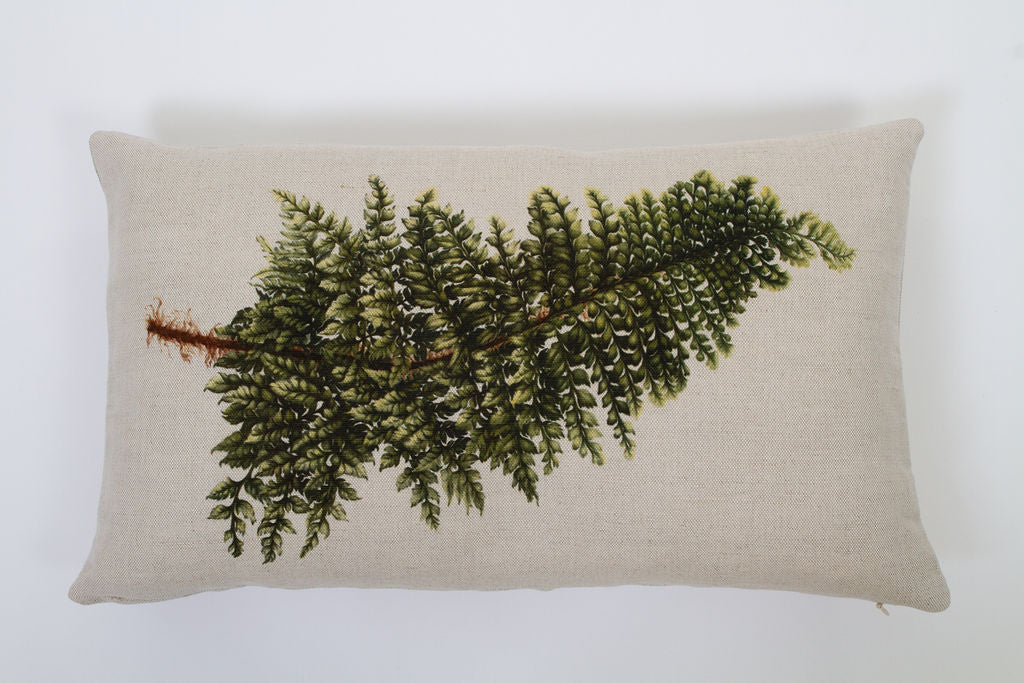 Linen Fern Oblong Cushion