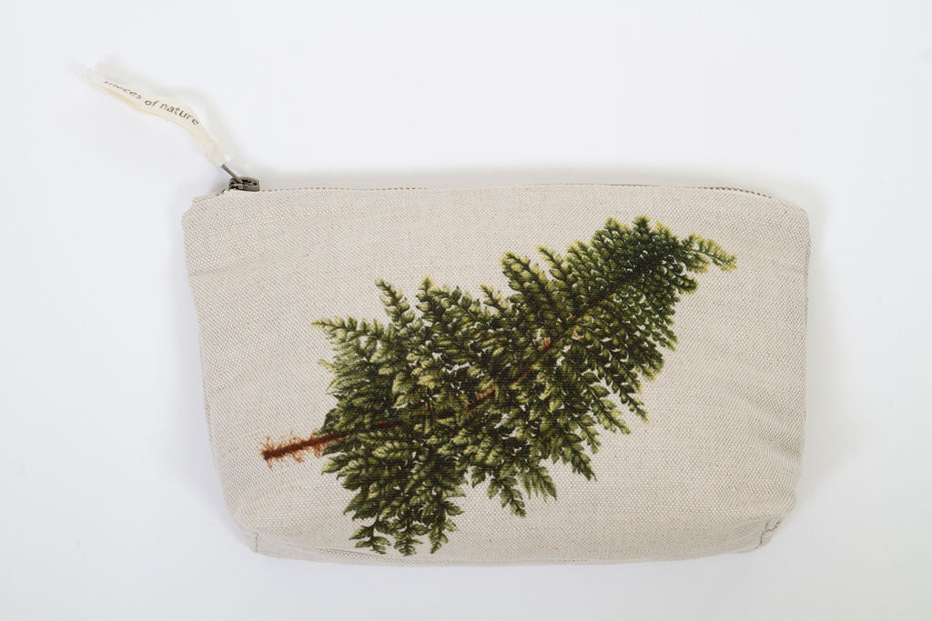 Linen Fern pouch/bag